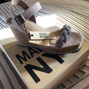 Madden NYC Braided Rhinestone Wedge (NWT)